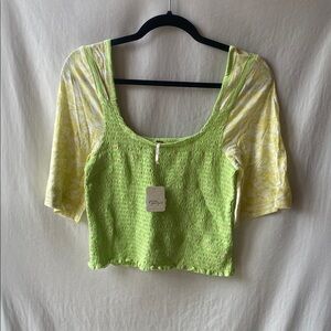 NWT Women’s Free People Smocked Top